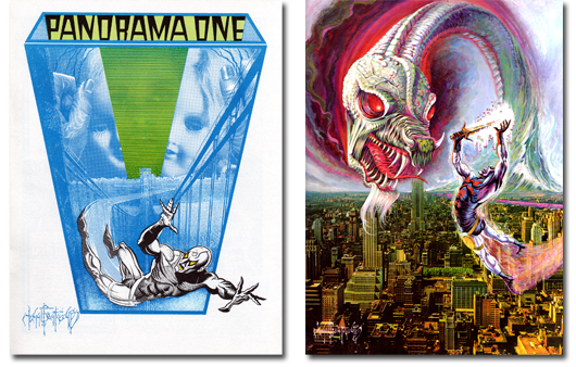 Two of my favorite John G. Fantucchio fanzine covers: Panarama 1 and Fantastic Fanzine 13!