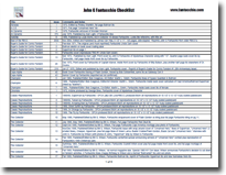 Download a pdf version of The John G. Fantucchio Checklist!