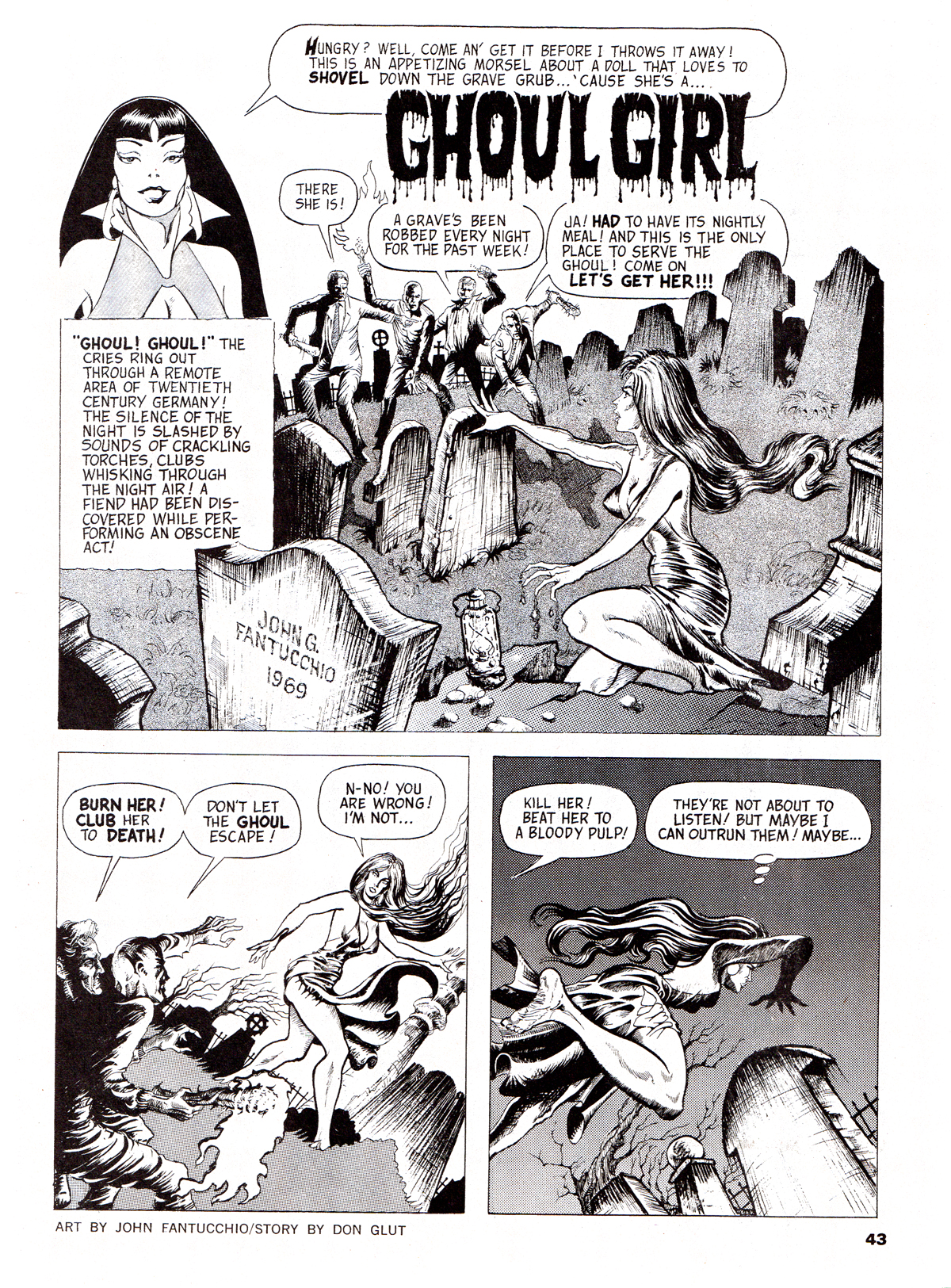 Vampirella 5 with 6 page ''Ghoul Girl'' story with art by John G. Fantucchio